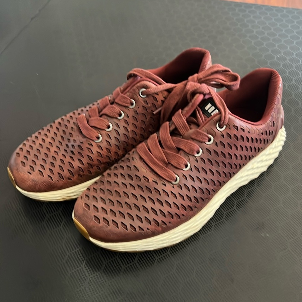 Maroon leather Nobull running shoes size 8.5